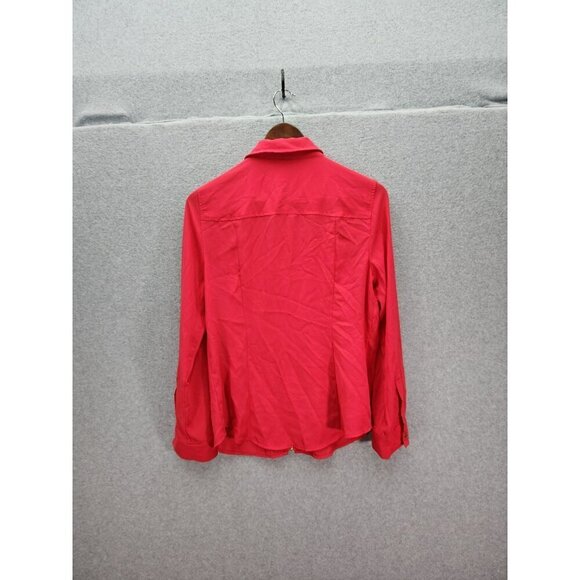 Michael Michael Kors Womens Pink Zip-Up Jacket Gold Accents Multiple Pockets Siz - Picture 9 of 10